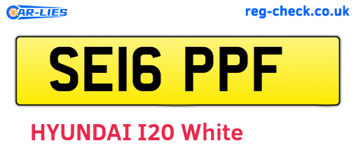 SE16PPF are the vehicle registration plates.