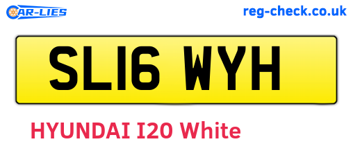 SL16WYH are the vehicle registration plates.