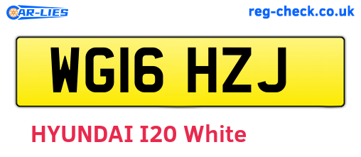 WG16HZJ are the vehicle registration plates.