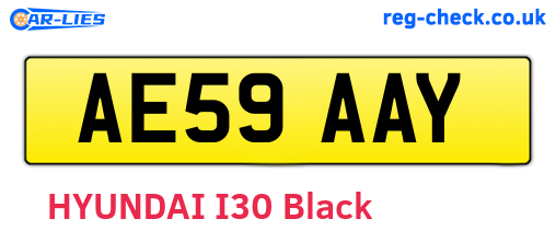 AE59AAY are the vehicle registration plates.