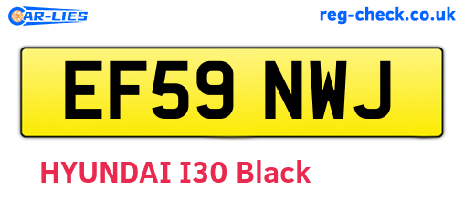 EF59NWJ are the vehicle registration plates.