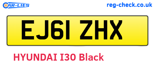 EJ61ZHX are the vehicle registration plates.