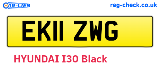 EK11ZWG are the vehicle registration plates.