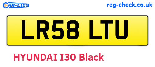 LR58LTU are the vehicle registration plates.