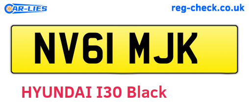 NV61MJK are the vehicle registration plates.