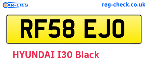 RF58EJO are the vehicle registration plates.