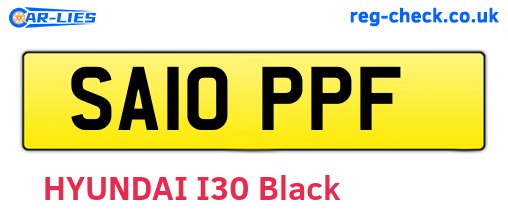 SA10PPF are the vehicle registration plates.