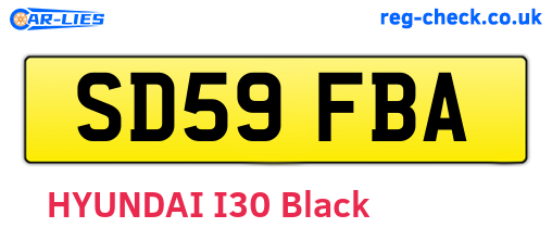 SD59FBA are the vehicle registration plates.