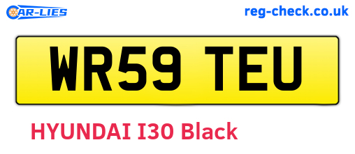 WR59TEU are the vehicle registration plates.