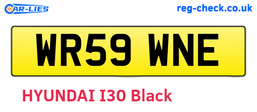 WR59WNE are the vehicle registration plates.