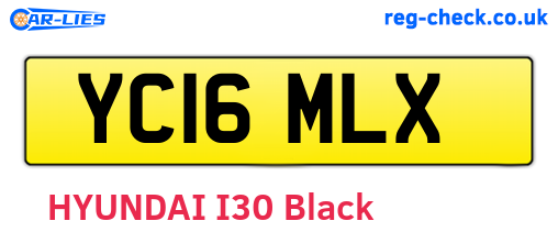 YC16MLX are the vehicle registration plates.