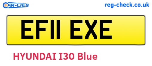 EF11EXE are the vehicle registration plates.