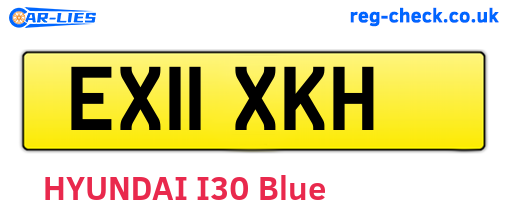 EX11XKH are the vehicle registration plates.