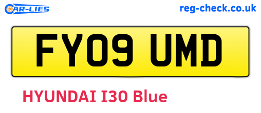 FY09UMD are the vehicle registration plates.