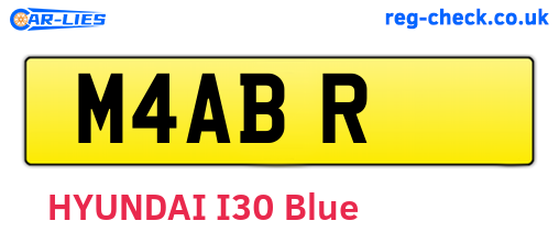 M4ABR are the vehicle registration plates.