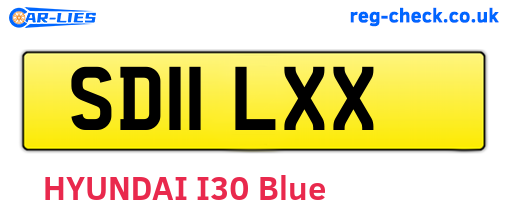 SD11LXX are the vehicle registration plates.