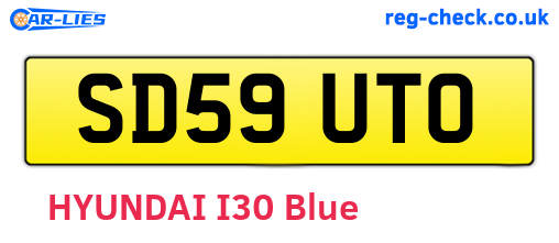 SD59UTO are the vehicle registration plates.