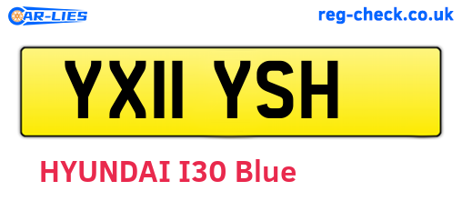 YX11YSH are the vehicle registration plates.