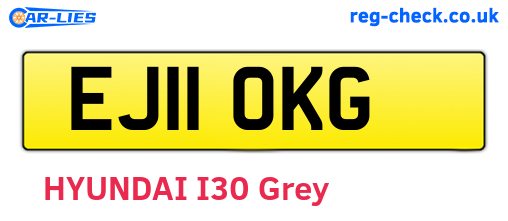 EJ11OKG are the vehicle registration plates.