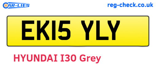 EK15YLY are the vehicle registration plates.