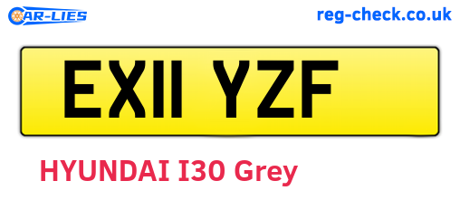 EX11YZF are the vehicle registration plates.