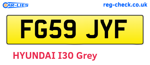 FG59JYF are the vehicle registration plates.