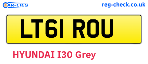 LT61ROU are the vehicle registration plates.