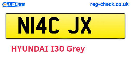 N14CJX are the vehicle registration plates.
