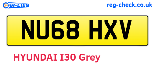 NU68HXV are the vehicle registration plates.