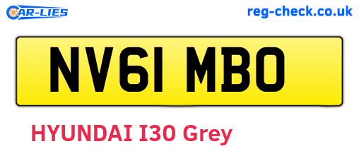 NV61MBO are the vehicle registration plates.