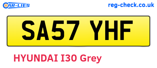 SA57YHF are the vehicle registration plates.