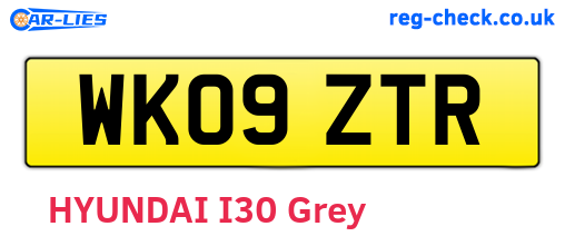 WK09ZTR are the vehicle registration plates.