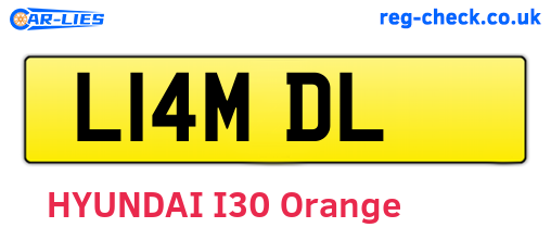 L14MDL are the vehicle registration plates.