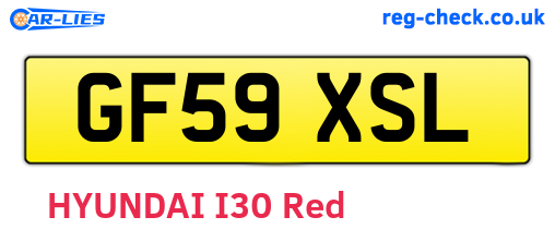 GF59XSL are the vehicle registration plates.