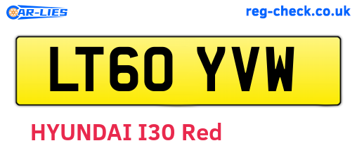 LT60YVW are the vehicle registration plates.