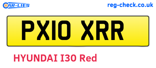 PX10XRR are the vehicle registration plates.