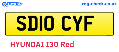 SD10CYF are the vehicle registration plates.