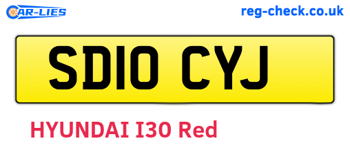 SD10CYJ are the vehicle registration plates.