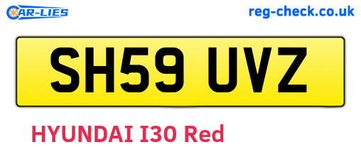 SH59UVZ are the vehicle registration plates.