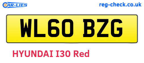 WL60BZG are the vehicle registration plates.