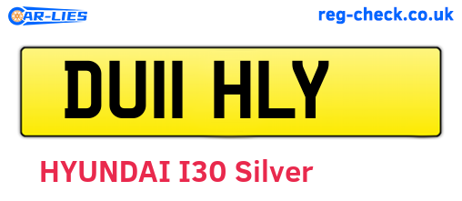 DU11HLY are the vehicle registration plates.