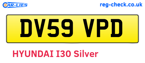 DV59VPD are the vehicle registration plates.