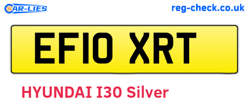 EF10XRT are the vehicle registration plates.