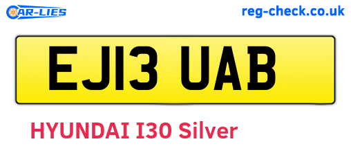 EJ13UAB are the vehicle registration plates.