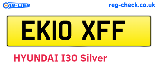 EK10XFF are the vehicle registration plates.