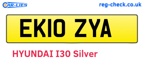 EK10ZYA are the vehicle registration plates.