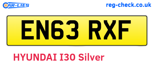 EN63RXF are the vehicle registration plates.