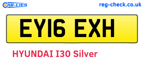 EY16EXH are the vehicle registration plates.