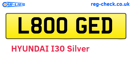L800GED are the vehicle registration plates.