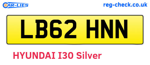 LB62HNN are the vehicle registration plates.